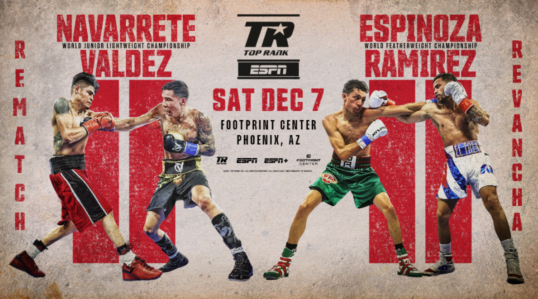 Emanuel Navarrete defending his WBO junior lightweight world title against Oscar Valdez