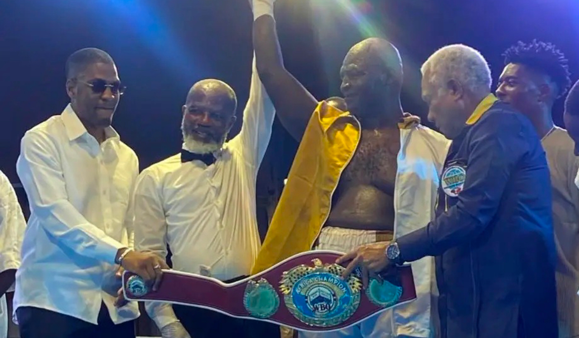 Ghana's Osumanu Haruna aka 'Saabo' kept his WBO Africa Heavyweight title belt