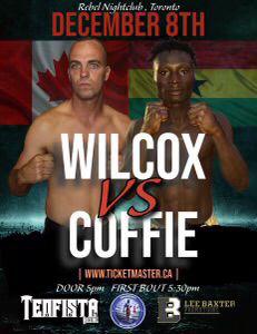 Ghana’s Gabriel Coffie To fight Canadian Steven Wilcox in Canada