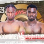 Amateur standout Commey goes professional in a UBO title fight against Ashelley.