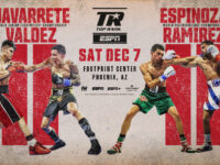 Emanuel Navarrete defending his WBO junior lightweight world title against Oscar Valdez