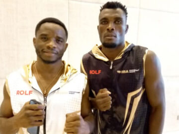 DR Congo's Patrick Mukala battles Namibia's Paulinus Ndjolonimus for IBA Pro Africa belt