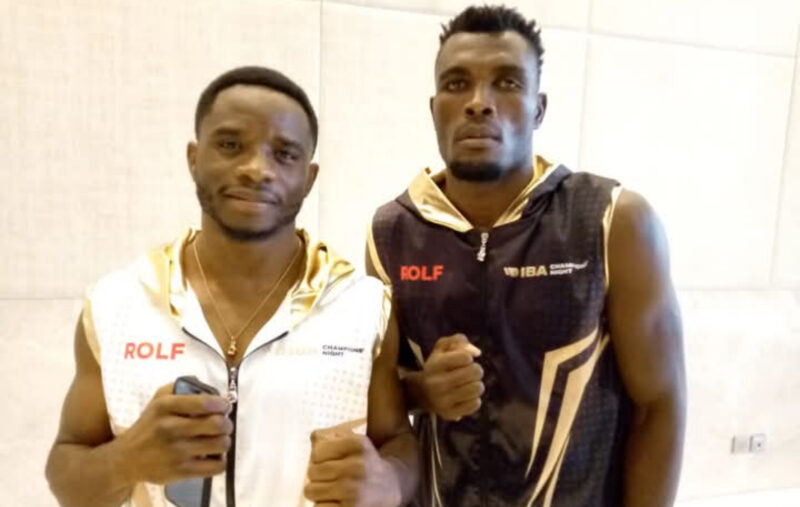 DR Congo's Patrick Mukala battles Namibia's Paulinus Ndjolonimus for IBA Pro Africa belt