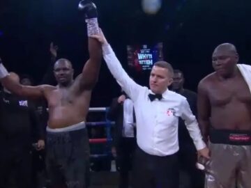 Eben Tetteh of Ghana defeated by Dillian Whyte of United Kingdom in a hot heavyweight Eben Tetteh of Ghana defeated by Dillian Whyte of United Kingdom in a hot heavyweight battle